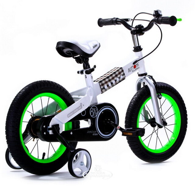 Двухколесный велосипед Royal Baby Buttons Steel 16" зеленый купить в ...
