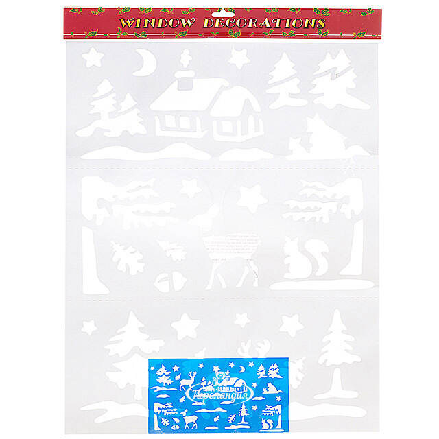 Трафарет на окно Рождественские истории 60*45 см Peha