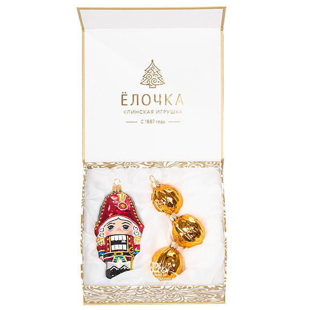 Набор стеклянных елочных игрушек Сувенир - Щелкунчик 5-12 см, 4 шт Фабрика Елочка