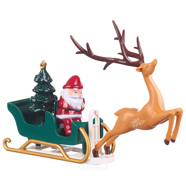 Светящаяся верхушка на елку Christmas Sleigh 74*35 см, с движением и музыкой, USB Koopman