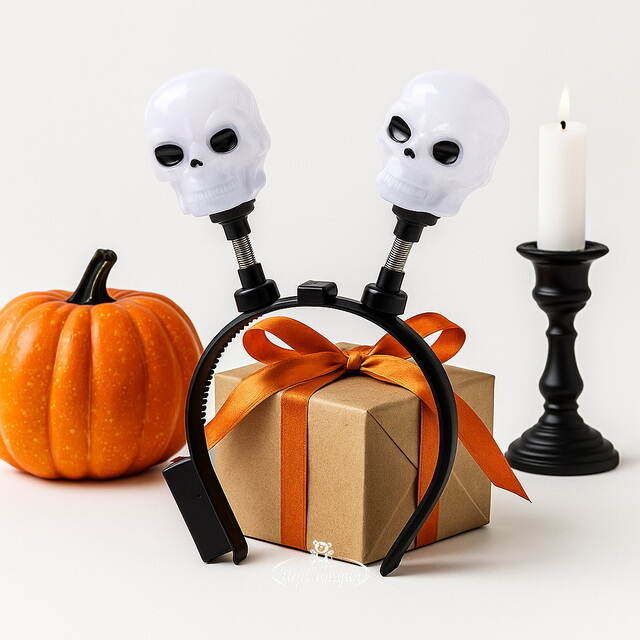 Светящийся ободок на Хэллоуин - Черепа, на батарейках Koopman