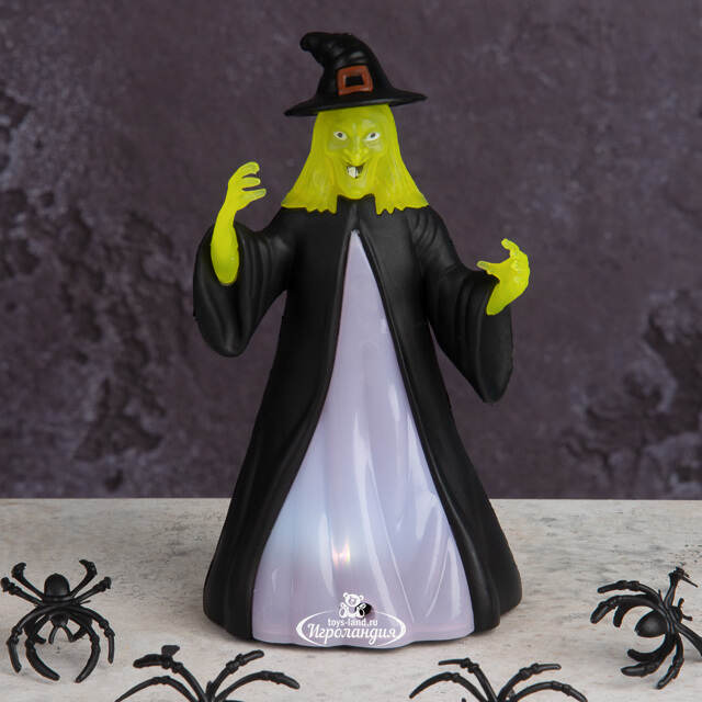 Светящаяся фигурка Хэллоуин - Ведьма, 14 см, со звуком, на батарейках Koopman