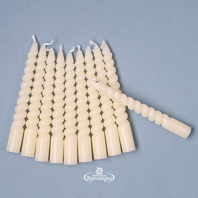 Свечи витые Mini Collection 10 см, 10 шт, слоновая кость Koopman
