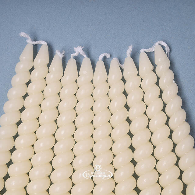 Свечи витые Mini Collection 10 см, 10 шт, слоновая кость Koopman