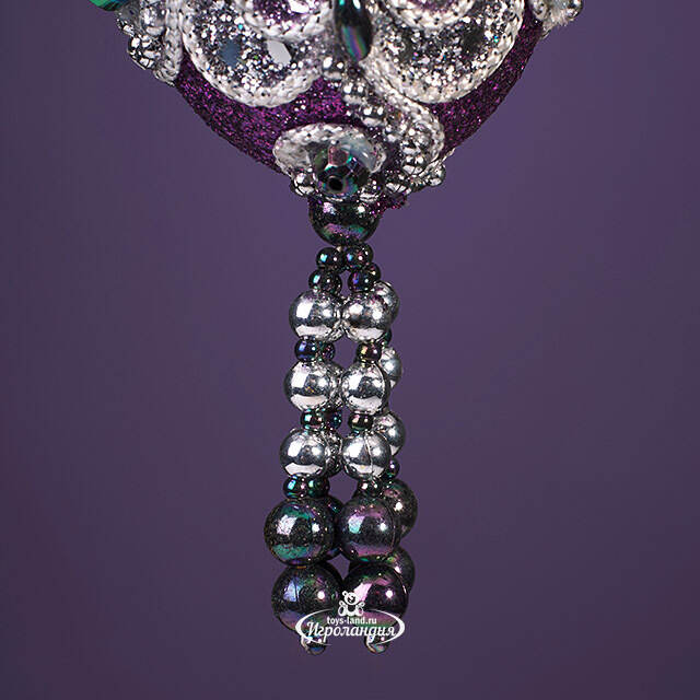 Винтажная елочная игрушка Яйцо - Royal Purpurra 10 см, подвеска Kurts Adler