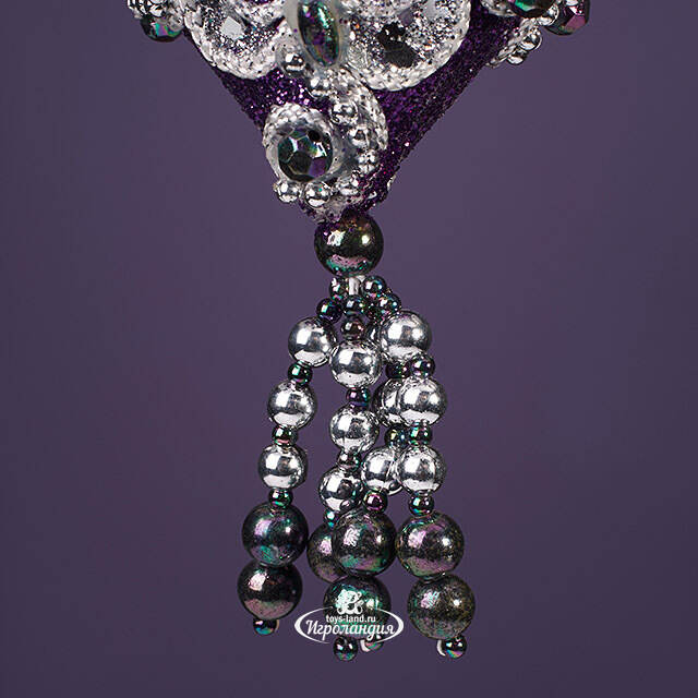 Винтажная елочная игрушка Сердце - Royal Purpurra 10 см, подвеска Kurts Adler