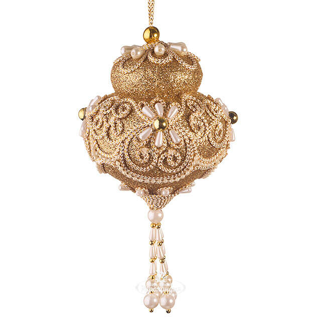 Винтажная елочная игрушка Pearl la Champagne - Lady Isla 11 см, подвеска Kurts Adler