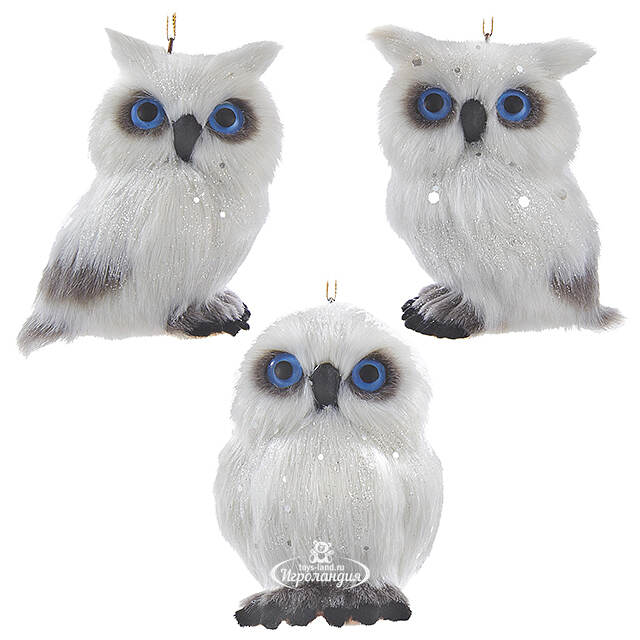 Елочная игрушка Голубоглазая Сова 7 см, подвеска Kurts Adler