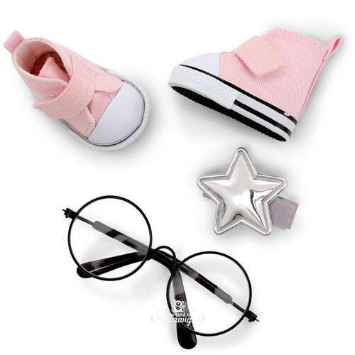 Набор аксессуаров для куклы Sweet Sisters: розовая обувь, очки, заколка Orange Toys
