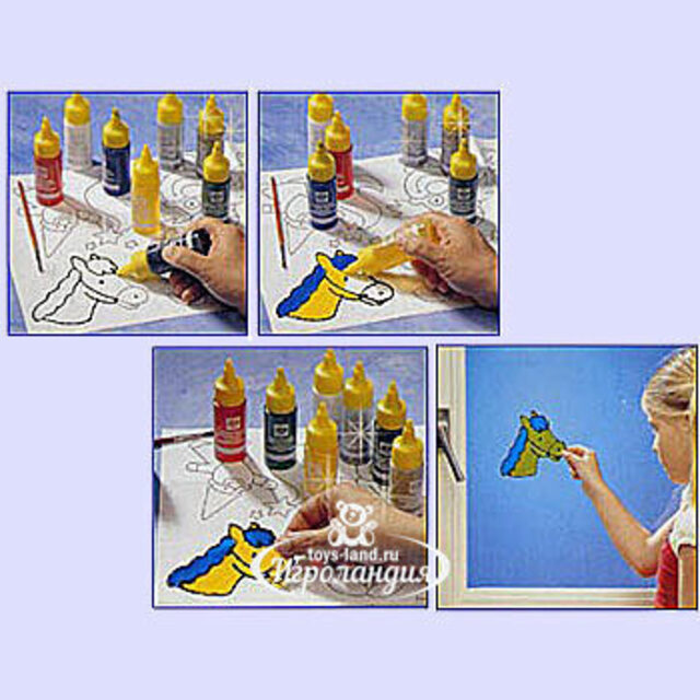 Набор для рисования с витражными красками Ses Creative