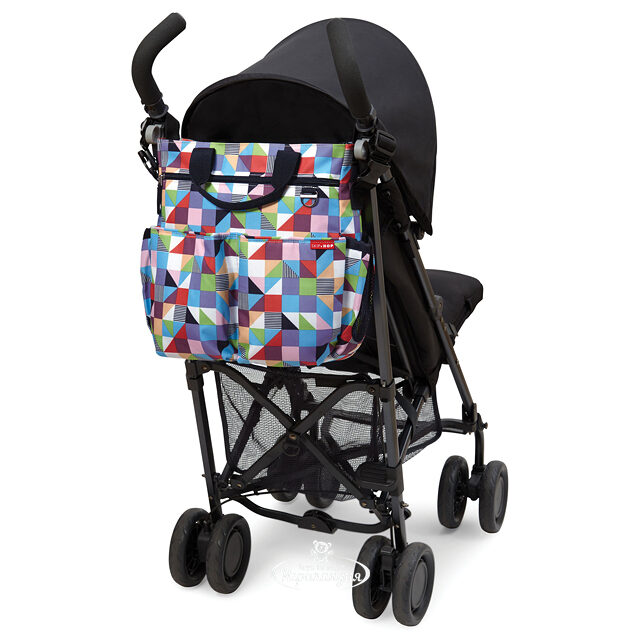 Сумка для мамы на коляску Duo Signature 35*33*11 см, цветные призмы Skip Hop