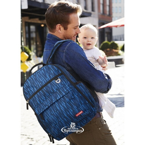 Рюкзак для мамы Duo, 42*33*15 см, синий граффити Skip Hop