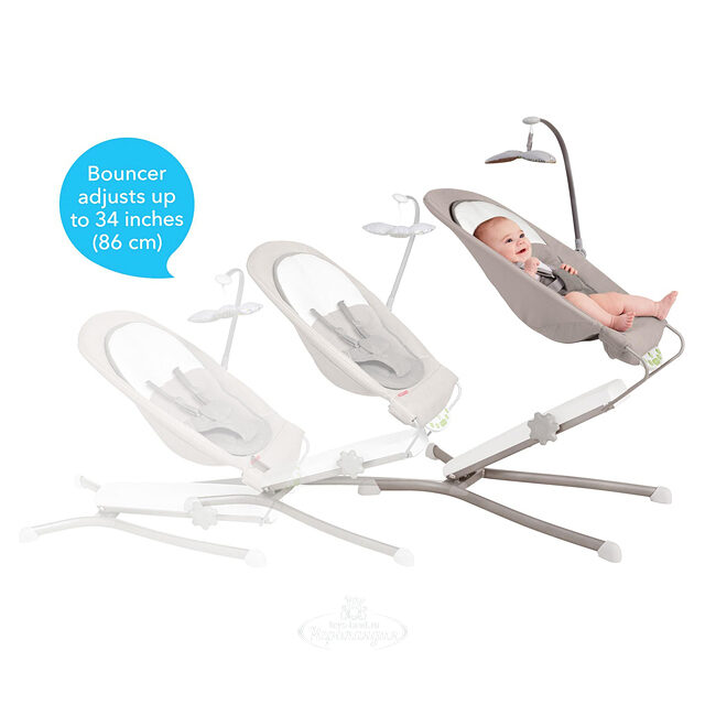 Шезлонг для новорожденных Uplift Multi-Level Baby Bouncer до 11 кг с 3 уровнями высоты Skip Hop