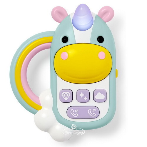 Развивающая игрушка Телефон Единорог 14 см со светом и звуком Skip Hop