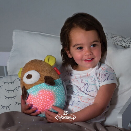 Мягкая игрушка - ночник Медвежонок 20 см с проектором и звуком Skip Hop