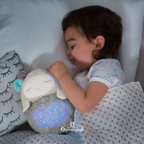Мягкая игрушка - ночник Овечка 20 см с проектором и звуком Skip Hop