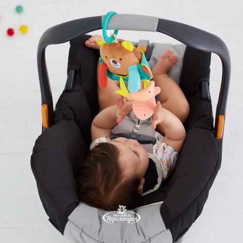 Развивающая игрушка-подвеска Медвежонок 29 см с прорезывателем и вибрацией Skip Hop