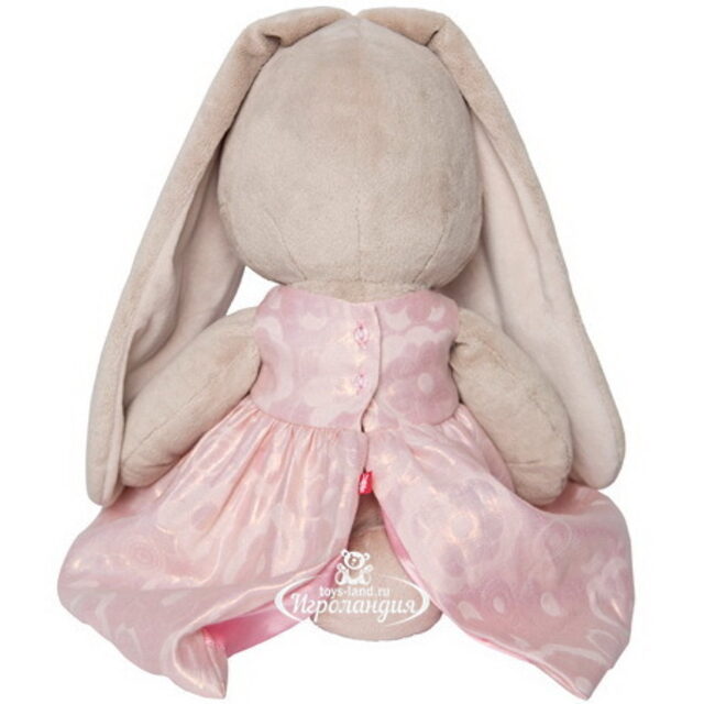 Мягкая игрушка Зайка Ми в розовом платье с цветком 34 см коллекция Город Budi Basa (Буди Баса)
