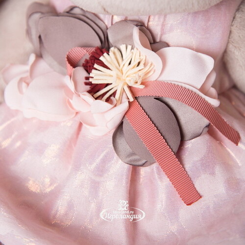 Мягкая игрушка Зайка Ми в розовом платье с цветком 34 см коллекция Город Budi Basa
