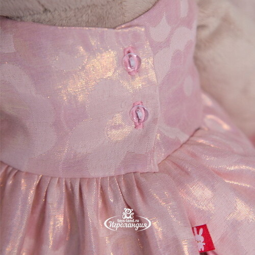 Мягкая игрушка Зайка Ми в розовом платье с цветком 34 см коллекция Город Budi Basa
