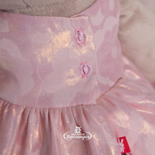 Мягкая игрушка Зайка Ми в розовом платье с цветком 34 см коллекция Город Budi Basa (Буди Баса)