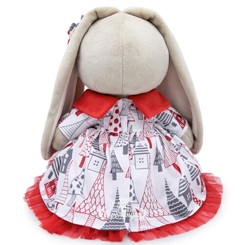 Мягкая игрушка Зайка Ми в платье с красным воротничком 34 см коллекция Город Budi Basa