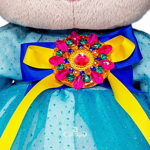 Мягкая игрушка Зайка Ми в платье с брошкой 34 см коллекция Город Budi Basa