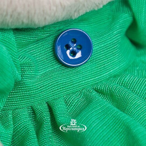 Мягкая игрушка Зайка Ми в зеленом платье с бабочкой 23 см коллекция Город, уцененный Budi Basa