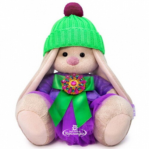 Мягкая игрушка Зайка Ми Пурпурный Александрит 18 см коллекция Самоцветы Budi Basa