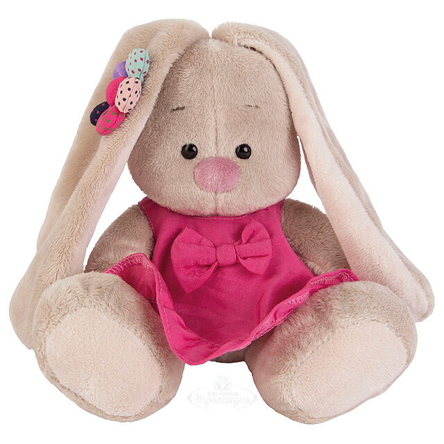 Мягкая игрушка Зайка Ми в розовом сарафанчике с ромашкой 15 см коллекция Малыши Budi Basa (Буди Баса)
