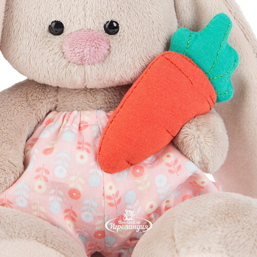 Мягкая игрушка Зайка Ми в панталончиках и с морковкой 15 см коллекция Малыши Budi Basa
