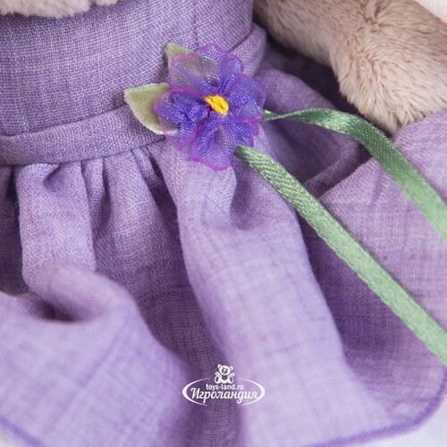 Мягкая игрушка Зайка Ми в фиолетовом платье с цветочком 15 см коллекция Малыши Budi Basa