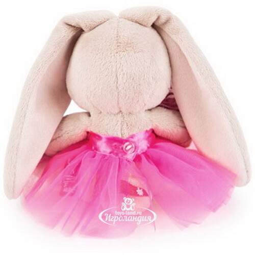 Мягкая игрушка Зайка Ми в розовой юбочке и с букетом 15 см коллекция Малыши Budi Basa