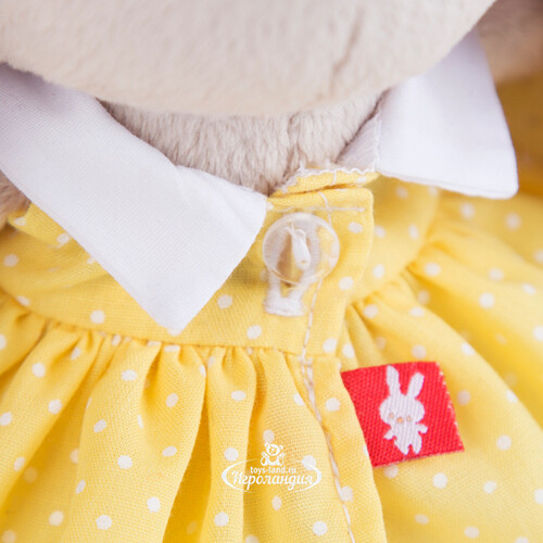 Мягкая игрушка Зайка Ми в желтом платье в горошек 15 см коллекция Малыши Budi Basa