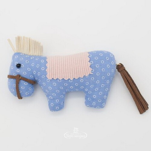 Мягкая игрушка Зайка Ми с мягкой голубой лошадкой 15 см коллекция Малыши Budi Basa