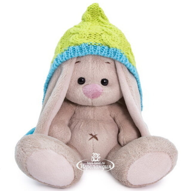 Мягкая игрушка Зайка Ми в шапочке с кисточками 15 см коллекция Малыши Budi Basa