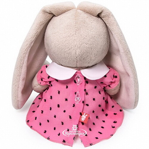 Мягкая игрушка Зайка Ми в розовом платье с клубничкой 15 см коллекция Малыши Budi Basa