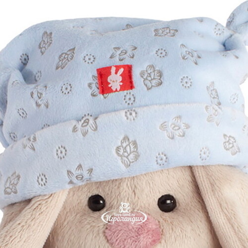 Мягкая игрушка Зайка Ми в голубой шапочке с сердечком 15 см коллекция Малыши Budi Basa
