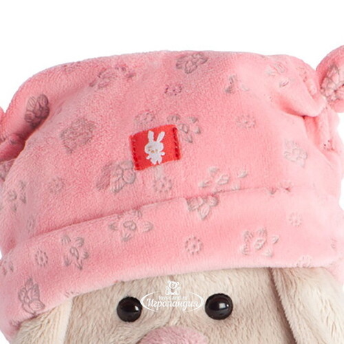 Мягкая игрушка Зайка Ми в розовой шапочке с сердечком 15 см, коллекция Малыши Budi Basa