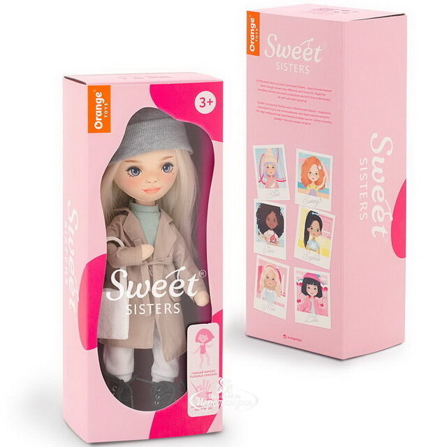 Мягкая кукла Sweet Sisters: Mia в бежевом тренче 32 см, коллекция Европейская зима Orange Toys (Орандж Тойс)