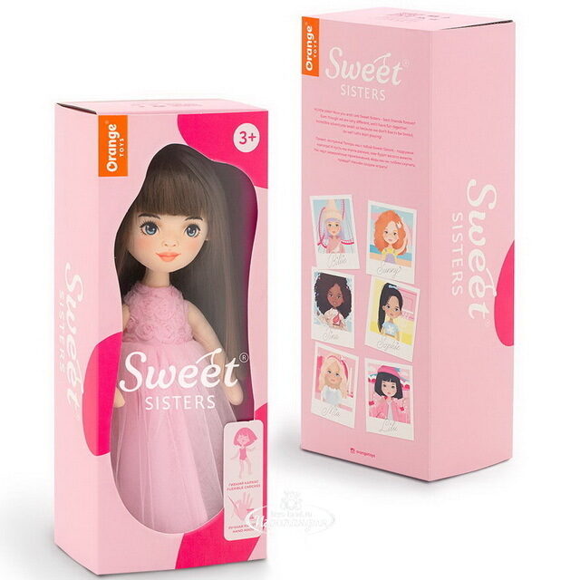 Мягкая кукла Sweet Sisters: Sophie в розовом платье 32 см, коллекция Вечерний шик Orange Toys