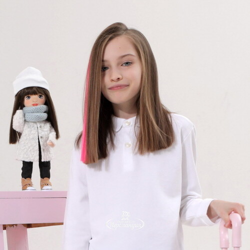 Мягкая кукла Sweet Sisters: Sophie в белой шубке 32 см, коллекция Европейская зима Orange Toys