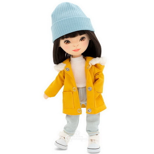 Мягкая кукла Sweet Sisters: Lilu в парке горчичного цвета 32 см, коллекция Европейская зима Orange Toys