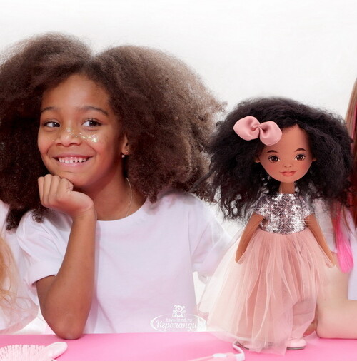 Мягкая кукла Sweet Sisters: Tina в розовом платье 32 см, коллекция Вечерний шик Orange Toys