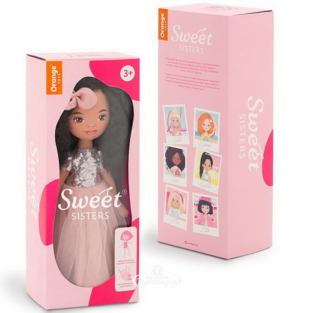 Мягкая кукла Sweet Sisters: Tina в розовом платье 32 см, коллекция Вечерний шик Orange Toys