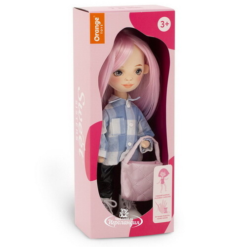 Мягкая кукла Sweet Sisters: Billie в клетчатой рубашке 32 см, коллекция Весна Orange Toys