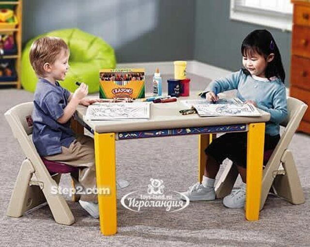 Стол складной со стульями Step-2