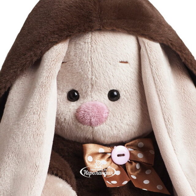 Мягкая игрушка Зайка Ми в коричневой шубке и розовом платье 32 см, коллекция Винтаж Budi Basa