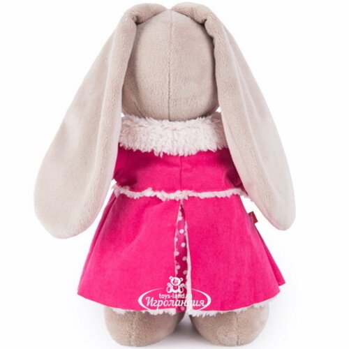 Мягкая игрушка Зайка Ми в платье и розовой дубленке 25 см коллекция Город Budi Basa