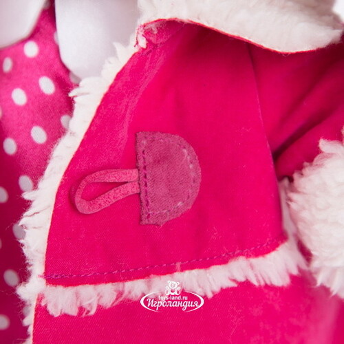 Мягкая игрушка Зайка Ми в платье и розовой дубленке 32 см коллекция Город Budi Basa